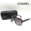 Chanel Logo Purple Sunglasses Eyewear Cell Acetate
