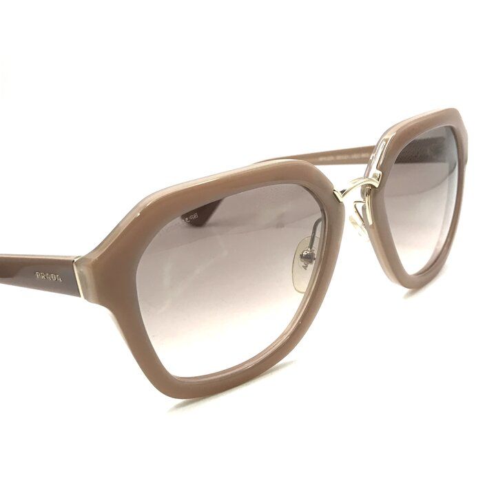 Prada Logo Cell Acetate Sunglasses Gradient Pink Gray Eyewear — view 9