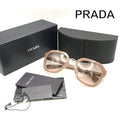 Prada Logo Cell Acetate Sunglasses Gradient Pink Gray Eyewear