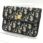 Dior Trotter Canvas Logo Pouch Case Navy — view 2