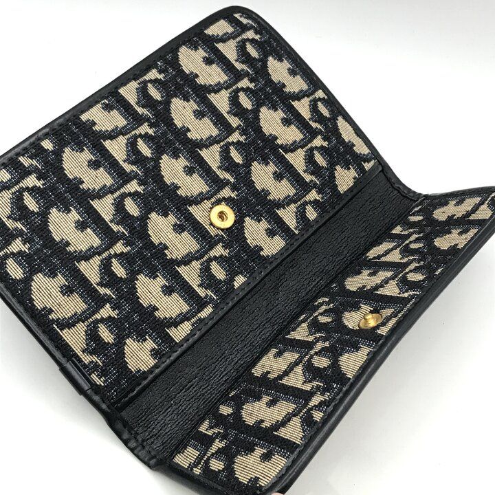 Dior Trotter Canvas Logo Pouch Case Navy — view 7