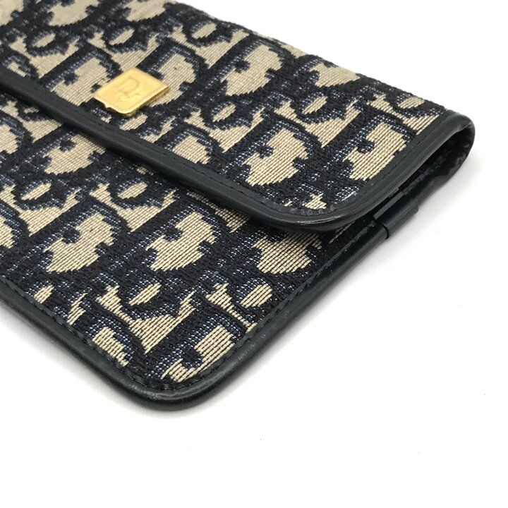 Dior Trotter Canvas Logo Pouch Case Navy — view 6
