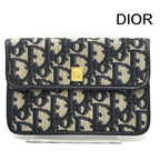 Dior Trotter Canvas Logo Pouch Case Navy