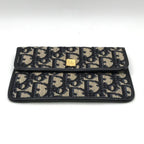 Dior Trotter Canvas Logo Pouch Case Navy — view 4