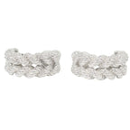 Hermes Polished Rope Twist Earrings Vintage Silver — view 3