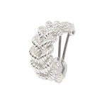 Hermes Polished Rope Twist Earrings Vintage Silver — view 2