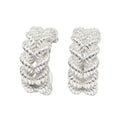 Hermes Polished Rope Twist Earrings Vintage Silver