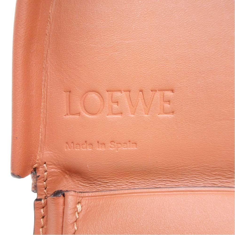 Loewe Heel Pouch Mini Coin Case Multi Purse Neck Strap Anagram Logo Wallet Brown — view 6