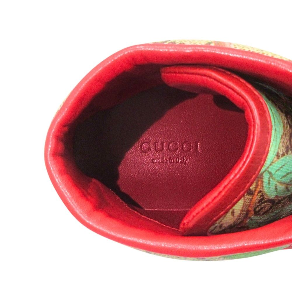 Gucci GG Tian Supreme Monogram High Cut Sneakers Logo 38.5 Beige — view 6