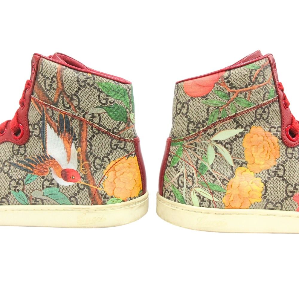 Gucci GG Tian Supreme Monogram High Cut Sneakers Logo 38.5 Beige — view 8