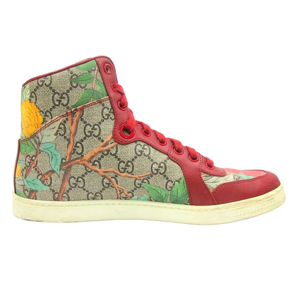 Gucci GG Tian Supreme Monogram High Cut Sneakers Logo 38.5 Beige — view 2