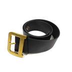 Dior D Buckle Quake Leather Waist Mark Belt 75 Black Gold — view 2