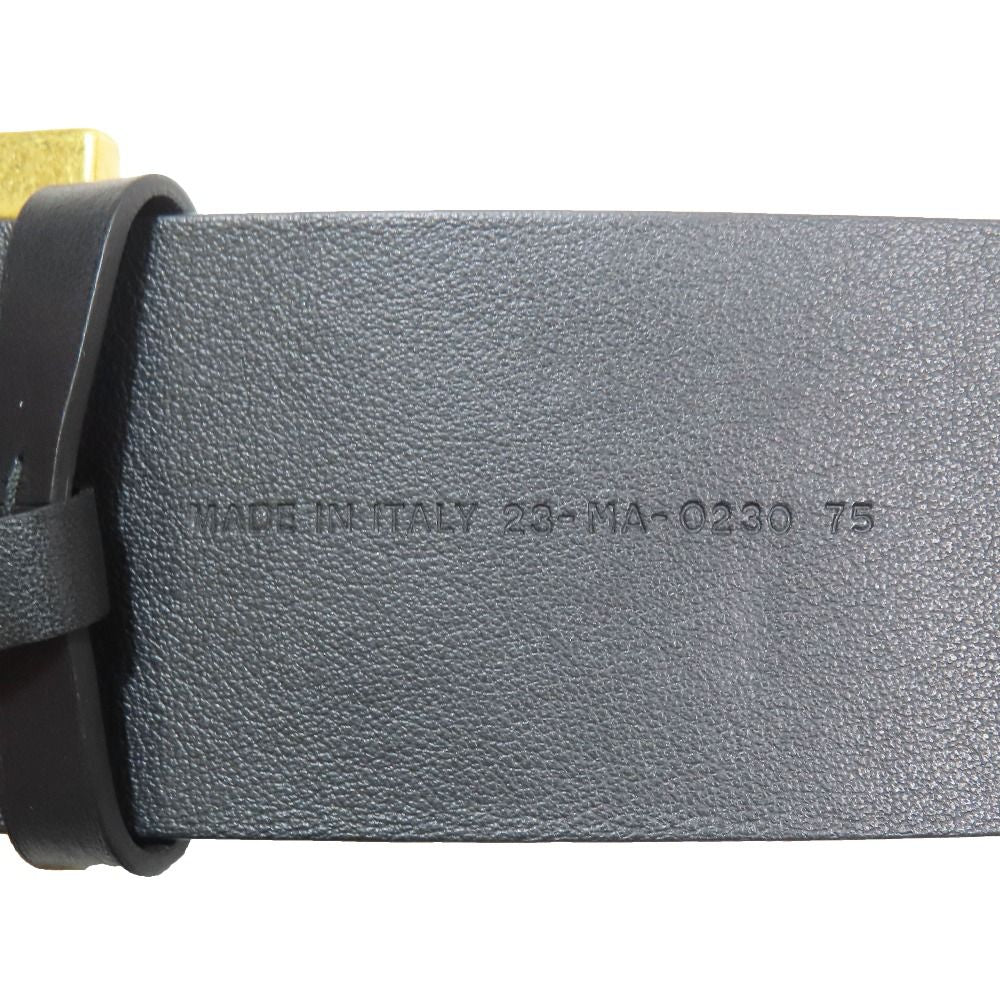 Dior D Buckle Quake Leather Waist Mark Belt 75 Black Gold — view 8