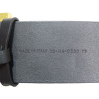 Dior D Buckle Quake Leather Waist Mark Belt 75 Black Gold — view 8