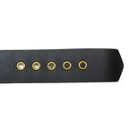 Dior D Buckle Quake Leather Waist Mark Belt 75 Black Gold — view 5