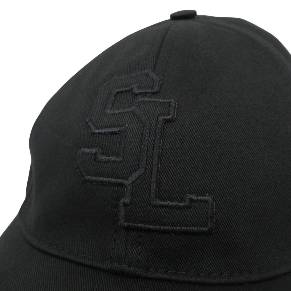 Saint Laurent Paris SL Logo Cap Hat 6 Panel 57 Black — view 3