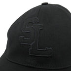 Saint Laurent Paris SL Logo Cap Hat 6 Panel 57 Black — view 3