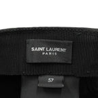 Saint Laurent Paris SL Logo Cap Hat 6 Panel 57 Black — view 6