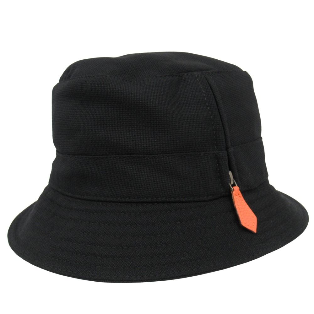 Hermes Motsch Mocchi Wool Bucket Hat Archive 56 Black