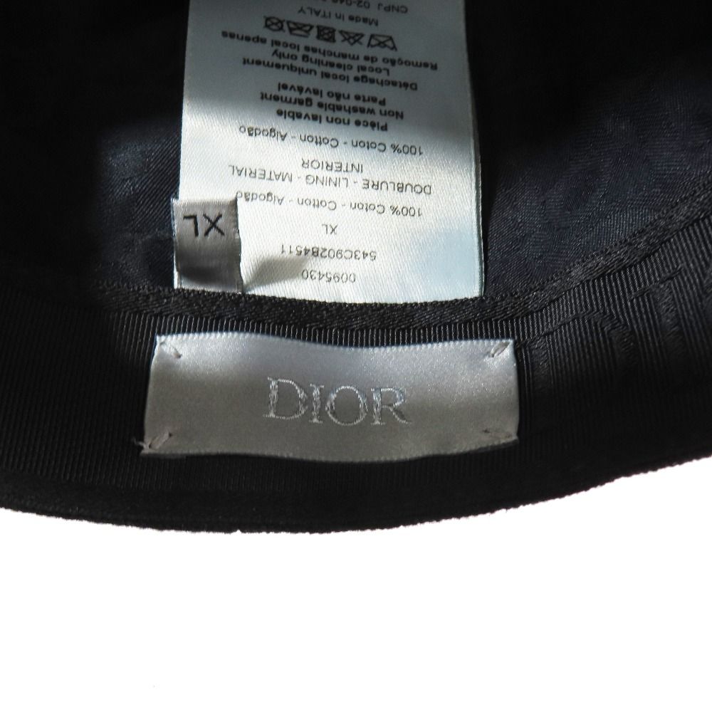 Dior Cap Baseball Cap Hat Logo Patch Canvas XL Black — view 6