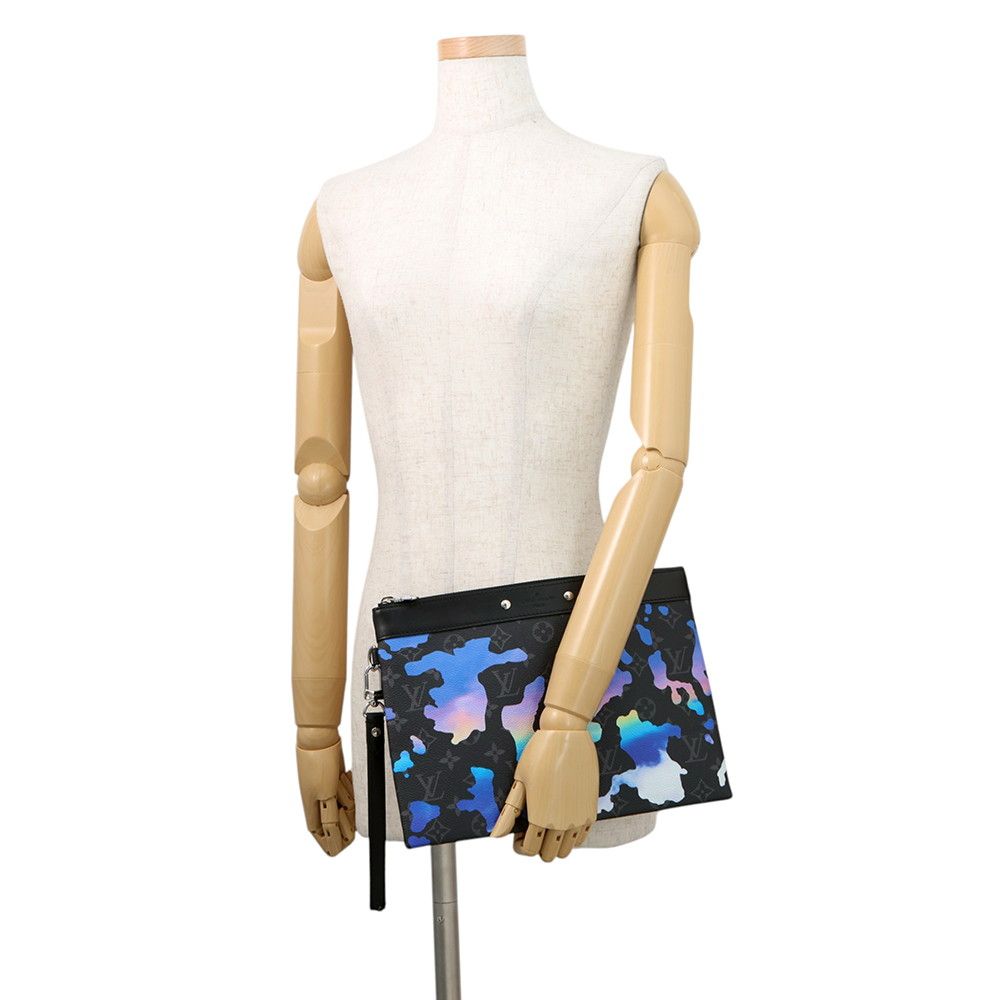 Louis Vuitton Clutch Monogram Eclipse Pochette Toe Go Black — view 4