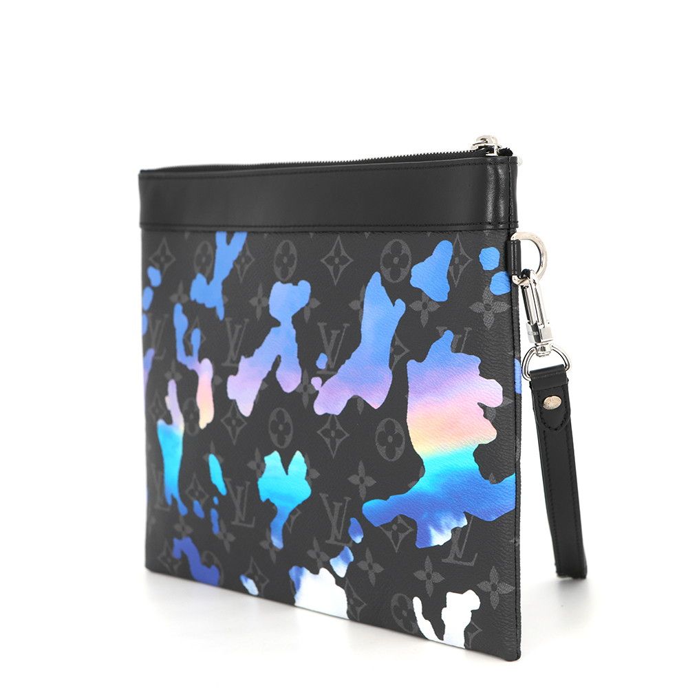 Louis Vuitton Clutch Monogram Eclipse Pochette Toe Go Black — view 2
