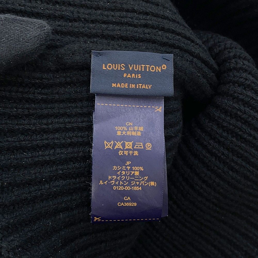 Louis Vuitton Knit Hat LV Dual Cashmere Hat Black — view 6
