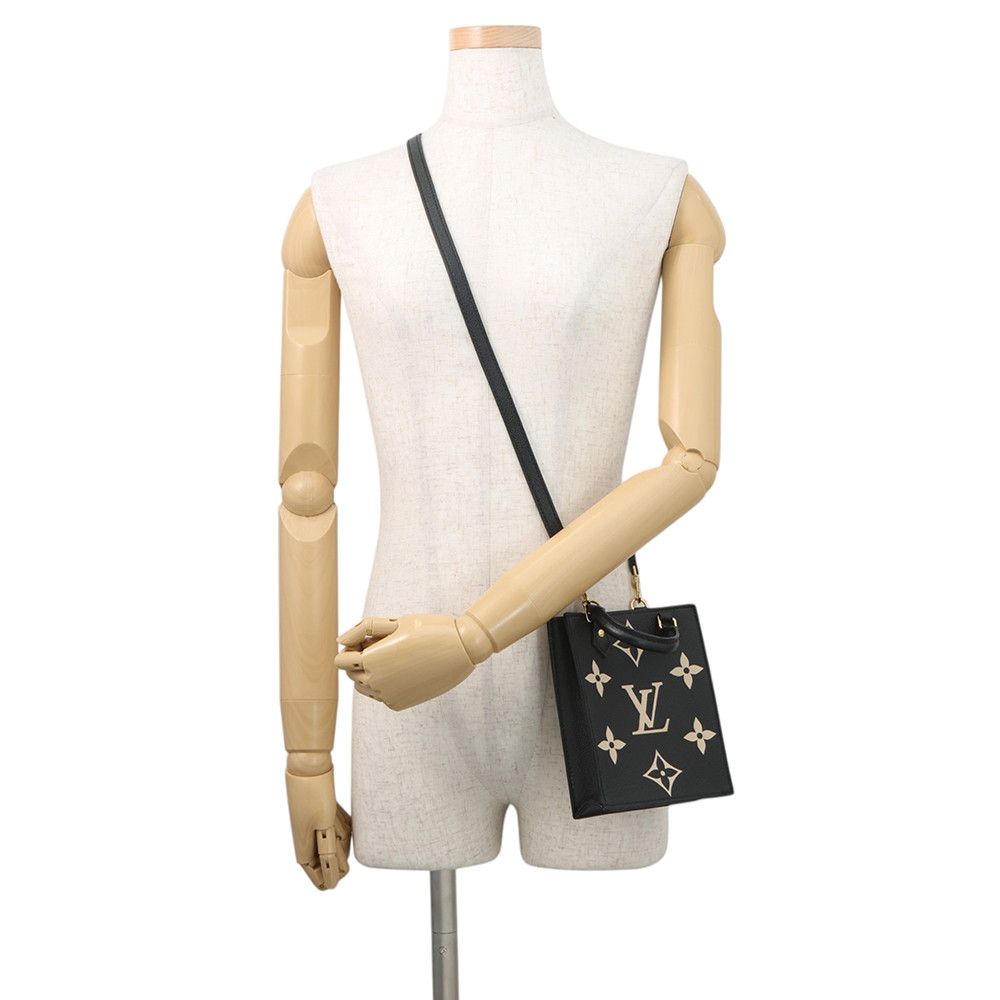 Louis Vuitton Handbag Monogram Empreinte Petite Sac Plat 2-Way Shoulder Black — view 4