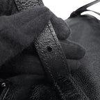 Prada Tote Boni Triangle Logo Leather 2-Way Shoulder Black — view 8