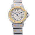 Cartier Santos Octagon SM Watch Ivory Dial Quartz Vintage