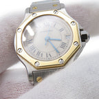 Cartier Santos Octagon SM Watch Ivory Dial Quartz Vintage — view 6