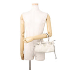 Prada Handbag Boni Mini Leather Triangle Logo 2-Way Shoulder White — view 5