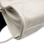 Prada Handbag Boni Mini Leather Triangle Logo 2-Way Shoulder White — view 8