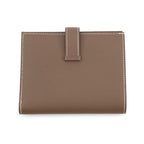 Hermes Bifold Wallet Bearn Compact Etoupe Gold Vo Madame — view 3
