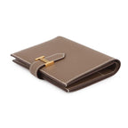 Hermes Bifold Wallet Bearn Compact Etoupe Gold Vo Madame — view 2