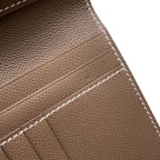 Hermes Bifold Wallet Bearn Compact Etoupe Gold Vo Madame — view 9
