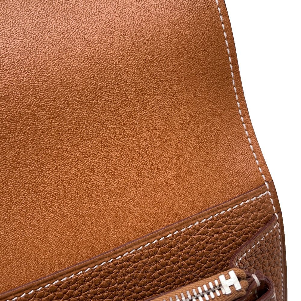 Hermes Wallet Dogon GM Duo Gold Silver Togo — view 8