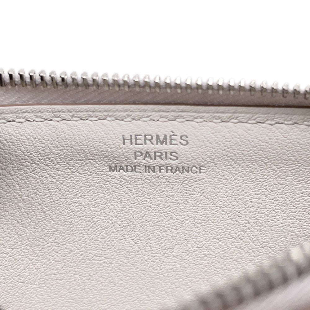 Hermes Card Case Zip Azap Chaine D'ancre Glisper Mangalore Gris Perle Silver — view 7