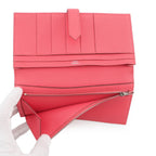 Hermes Wallet Bearn Souffle Yes Rose Azalea Silver Chevre Misor — view 6