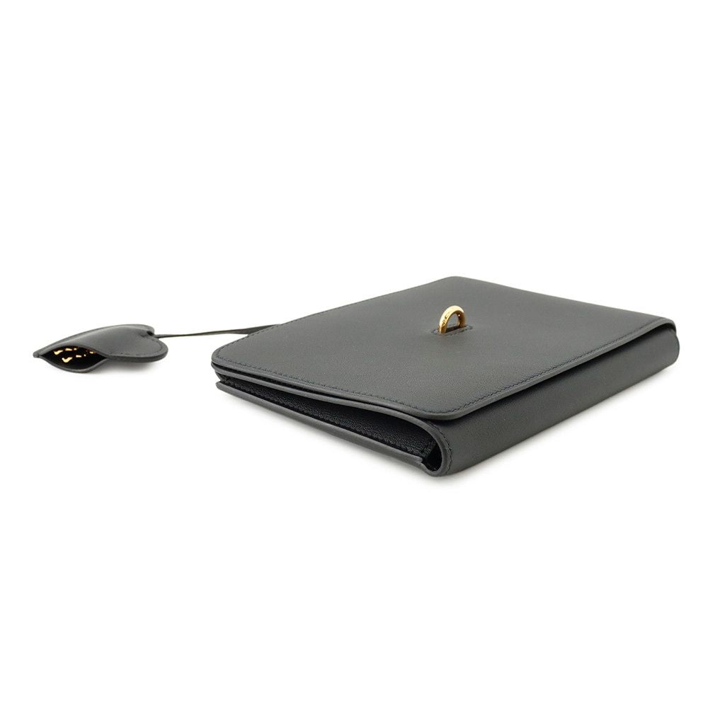 Hermes Note Cover Carnet Sheet Black Gold Swift Animapolis Card Holder — view 2