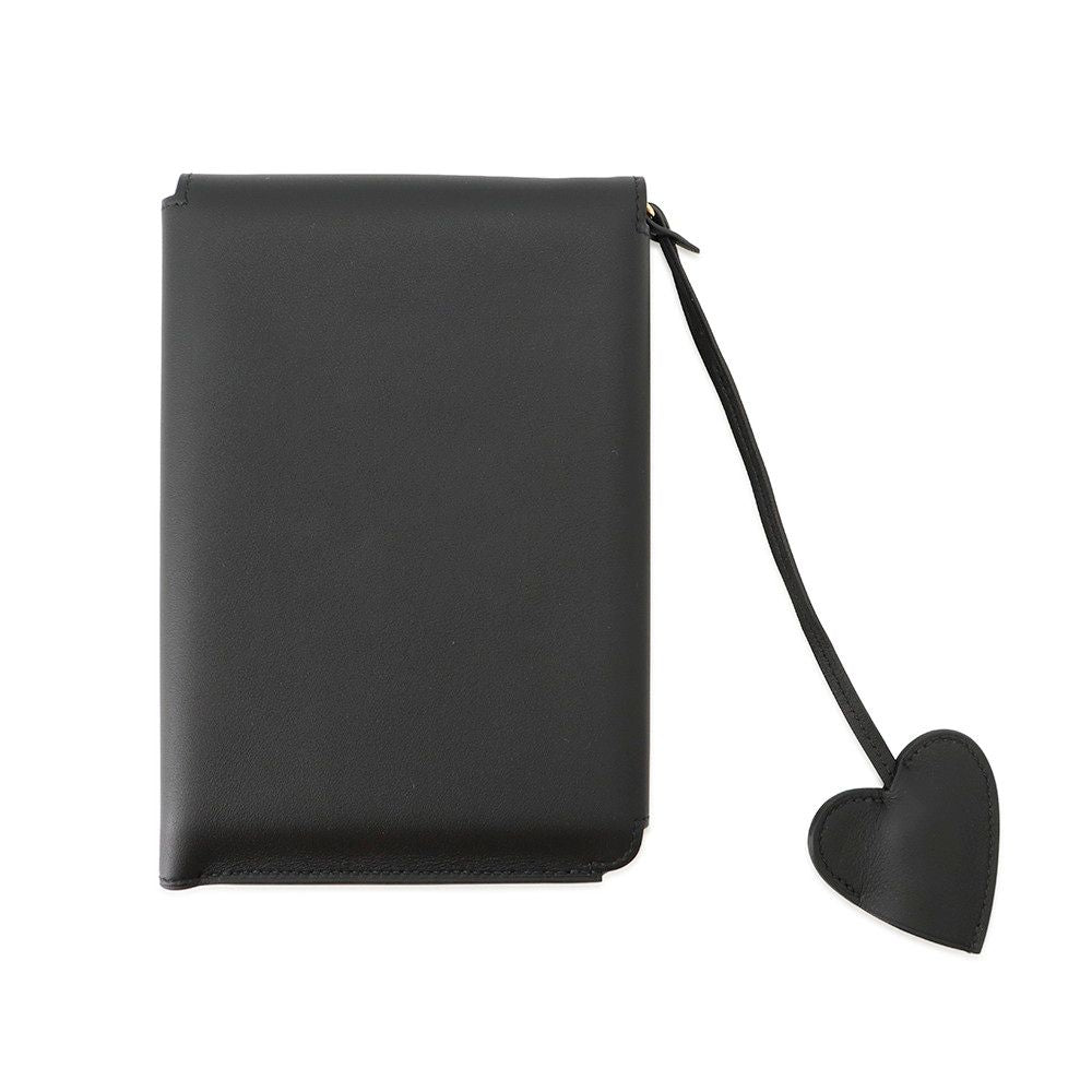 Hermes Note Cover Carnet Sheet Black Gold Swift Animapolis Card Holder — view 3
