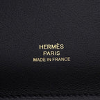 Hermes Note Cover Carnet Sheet Black Gold Swift Animapolis Card Holder — view 6