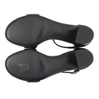 Hermes Sandals Marquise 50 Calf Leather Toile Ash 35.5 Shoes Black — view 4