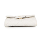 Chanel Chain Wallet Quilted CC Logo Mini Caviar Leather White Shoulder — view 3