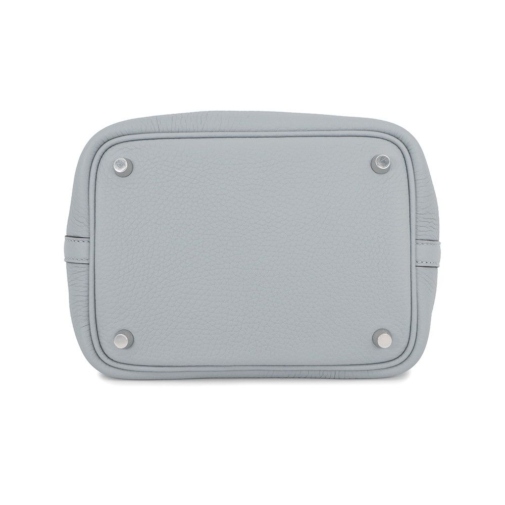 Hermes Handbag Picotin Lock PM Gris Perle Silver Taurillon Clemence — view 3