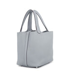 Hermes Handbag Picotin Lock PM Gris Perle Silver Taurillon Clemence — view 2