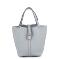 Hermes Handbag Picotin Lock PM Gris Perle Silver Taurillon Clemence