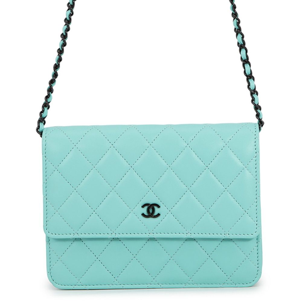 Chanel Chain Wallet Quilted CC Logo Lambskin Shoulder