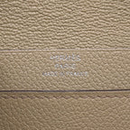 Hermes Card Case Beige Silver Color Business Holder — view 9