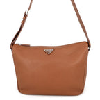 Prada Shoulder Bag Vitello Daino Gray Leather